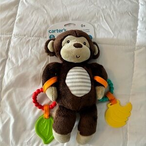 Carter's Brown Stuffed Monkey with Activity Features
